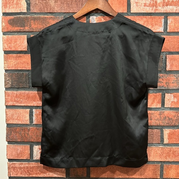 ATM V Neck Top in Black - Picture 4 of 11